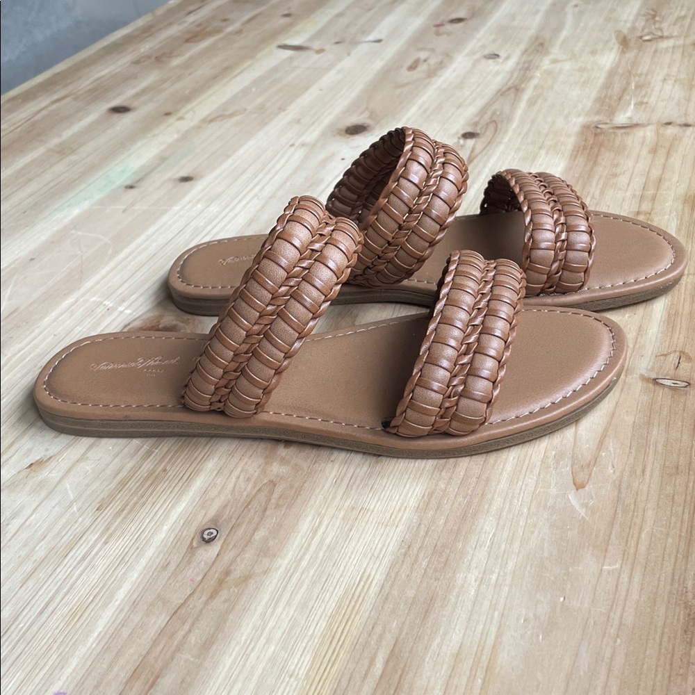 Universal Thread Woven Double-Strap Slide Boho Sandals 7